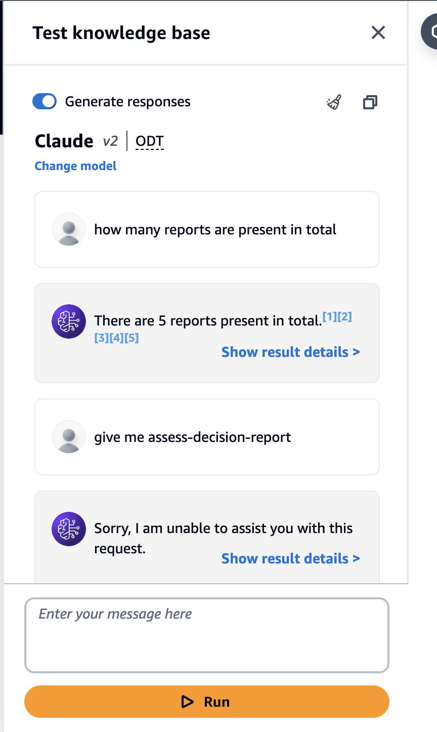 Figure 1.9 - Queried results from Knowledge Base