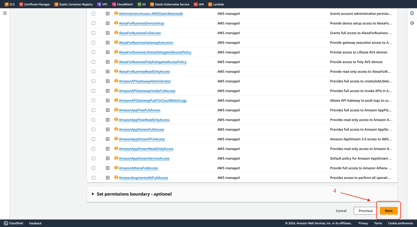 Figure 6 - Jira Automation AWS SSM | New IAM Role Permissions