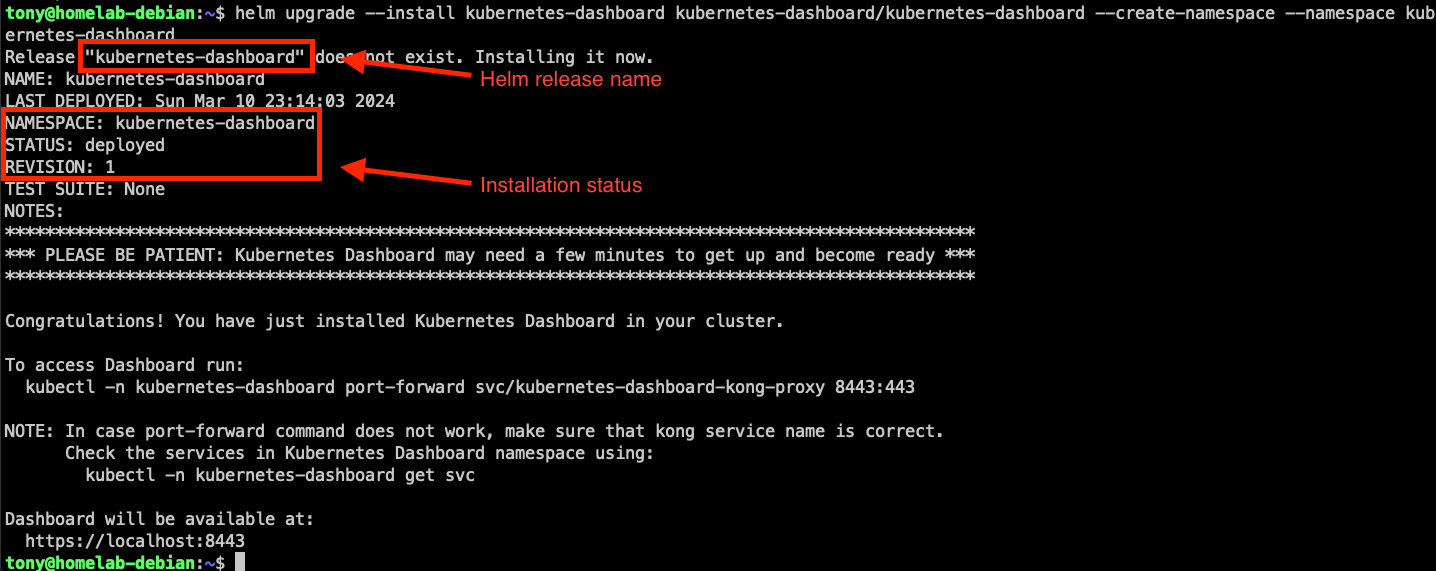Figure 4 Installation | Helm release installation.