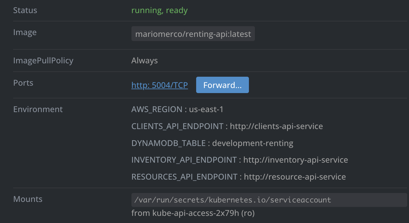 Figure 9 - Kubernetes Lens | Kubernetes Image Status