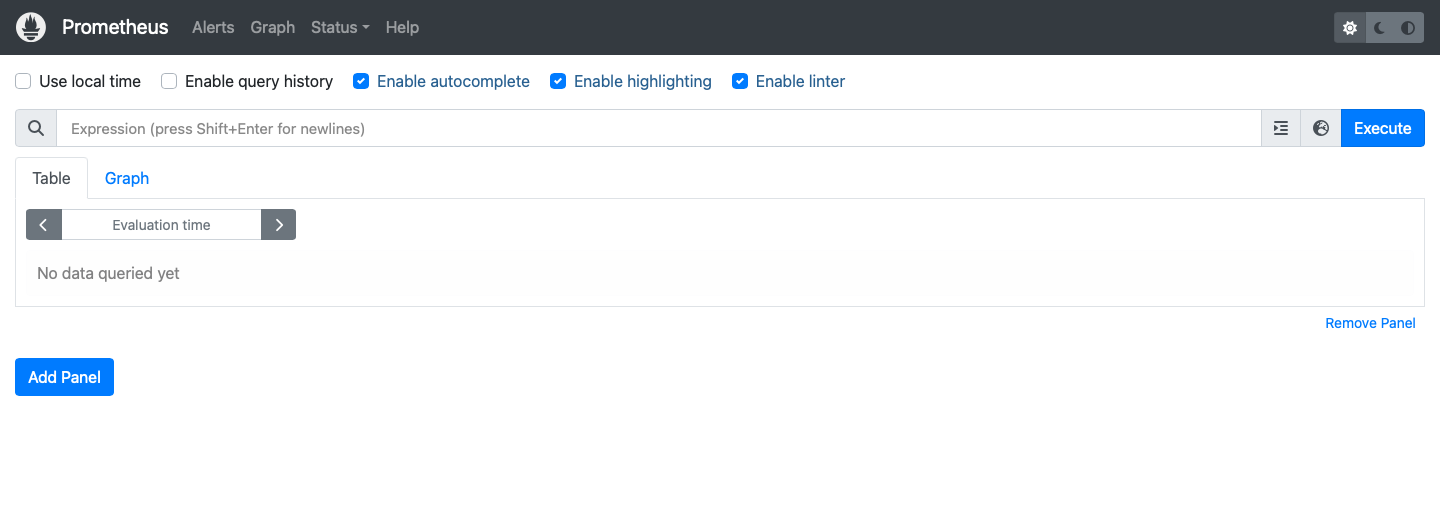 Figure 3 - Prometheus | Built-in user interface.