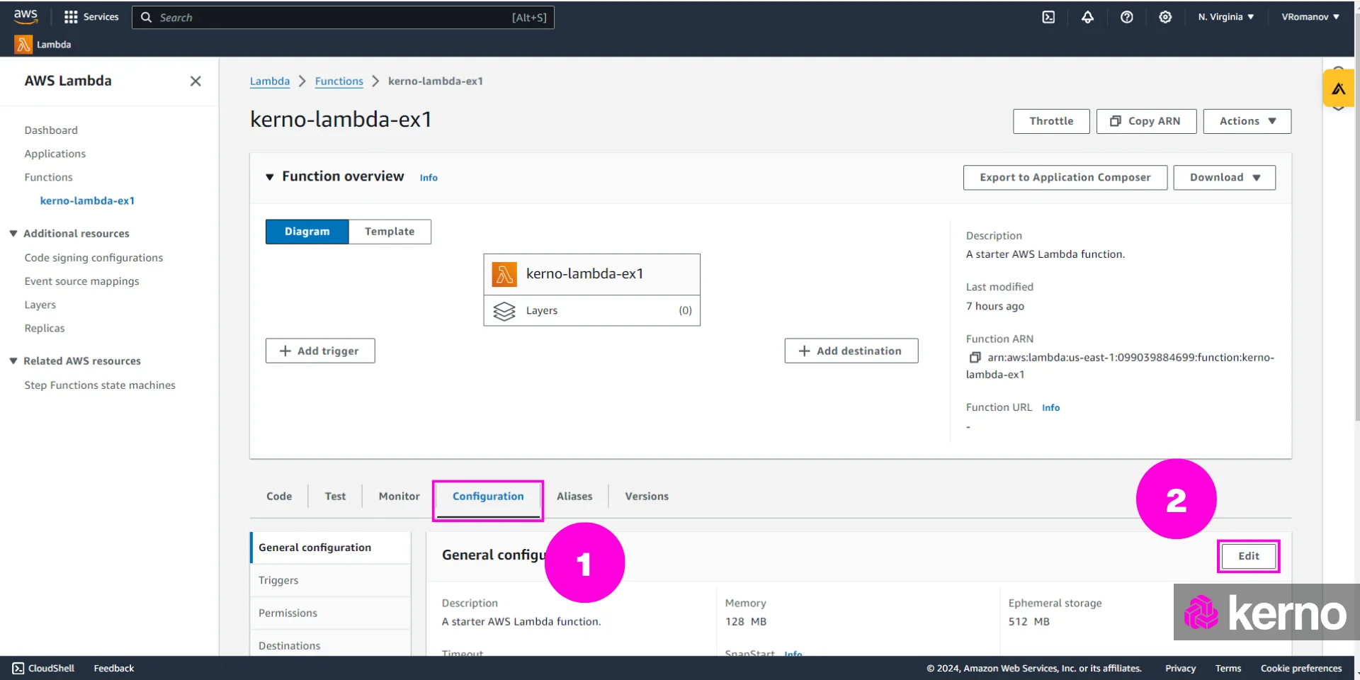 Figure 11 - Serverless Architectures & AWS Lambda Introduction | Configuration of Guardrail Parameters for a Lambda Function
